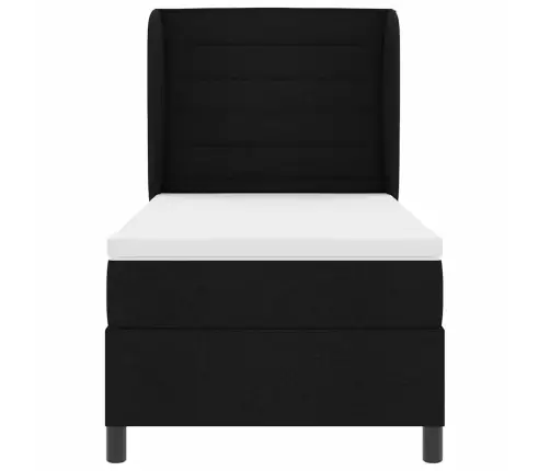 Box Spring Gulta Ar Matraci, Melna, 100X200 Cm Vidaxl