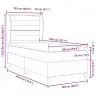 Box Spring Gulta Ar Matraci, Melna, 100X200 Cm Vidaxl