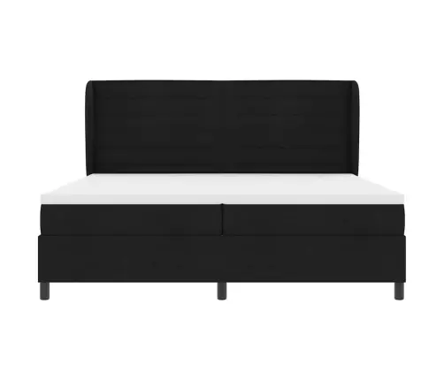 Gultas Rāmis Ar Matraci Melnā Krāsā 200X200 Cm Vidaxl