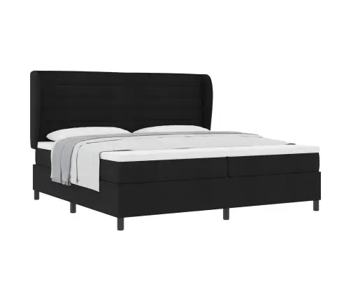Gultas Rāmis Ar Matraci Melnā Krāsā 200X200 Cm Vidaxl