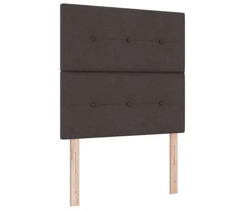 Kiemas Lova Su Čiužiniu Tamsiai Ruda 80 X 200 Cm Audinys