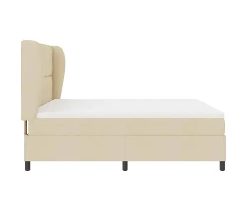 Kiemas Lova Su Čiužiniu Kreminė 180 X 200 Cm Audinys