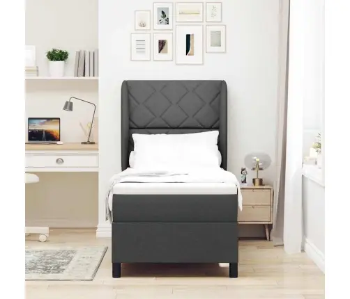 Gultas Rāmja Matracis Tumši Pelēkā Krāsā, 80 X 200 Cm, Audums Vidaxl