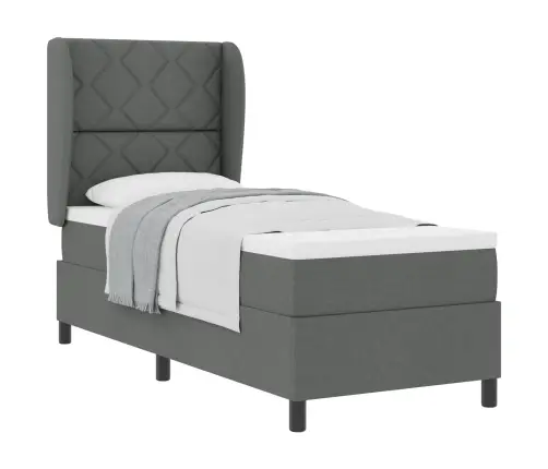 Gultas Rāmja Matracis Tumši Pelēkā Krāsā, 80 X 200 Cm, Audums Vidaxl