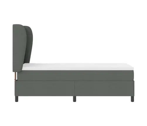 Gultas Rāmja Matracis Tumši Pelēkā Krāsā, 80 X 200 Cm, Audums Vidaxl