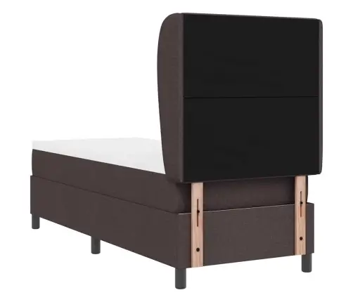 Kāju Gulta Ar Matraci - Tumši Brūns, 80 X 200 Cm, Audums Vidaxl