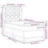 Box Spring Gulta Ar Matraci - Gaiši Pelēks, 90X200 Cm, Audums Vidaxl