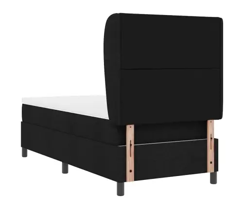 Gultas Rāmja Matracis Melns 100 X 200 Cm Audums Vidaxl