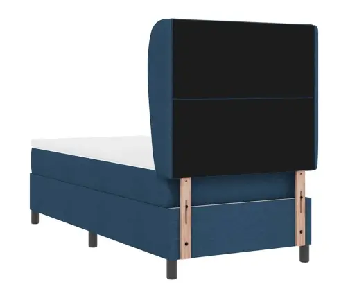 Box Spring Gulta Ar Matraci, Zila, 100 X 200 Cm, Audums Vidaxl