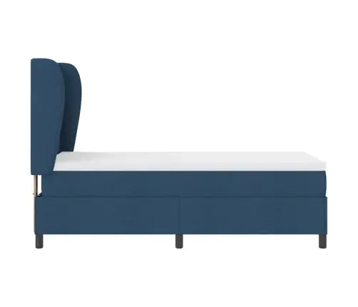 Box Spring Gulta Ar Matraci, Zila, 100 X 200 Cm, Audums Vidaxl