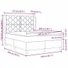 Kastītes Atsperu Gulta Ar Matraci Melna 140 X 200 Cm Audums Vidaxl