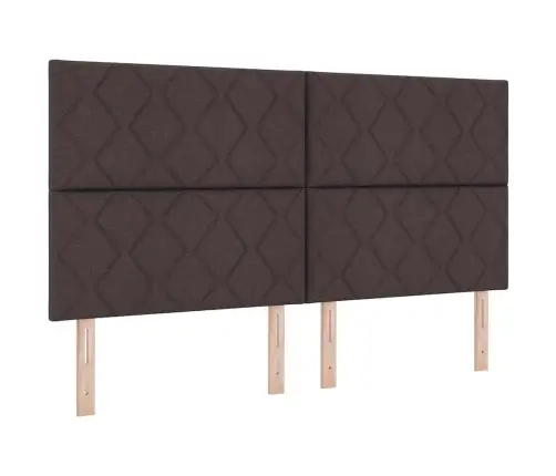 Box Spring Gulta Ar Matraci - Tumši Brūna, 180X200 Cm, Audums Vidaxl