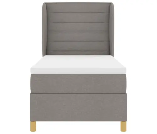 Gulta Ar Matraci Tumši Pelēks 90X190 Cm Audums Pelēkbrūna Vidaxl