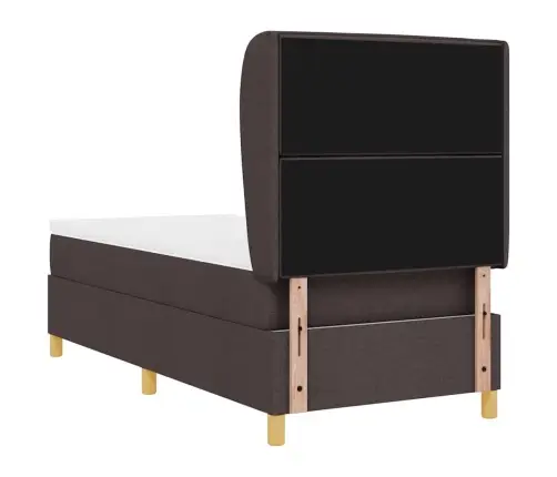 Voodi Vedrudega Ja Madratsiga Tumehall 90X190 Cm Kangas Kangas