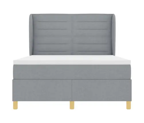 Voodi Vedrudega Ja Madratsiga Tumehall 90X190 Cm Kangas Kangas