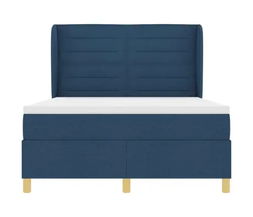 Voodi Vedrudega Ja Madratsiga Tumehall 90X190 Cm Kangas Sinine