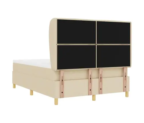 Voodi Vedrudega Ja Madratsiga Tumehall 90X190 Cm Kangas Cream