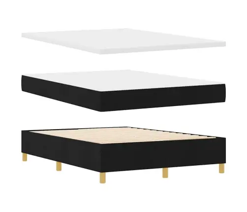 Gulta Ar Matraci Tumši Pelēks 90X190 Cm Audums Ar Matraci Melna Vidaxl