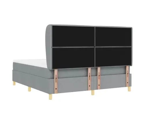 Voodi Vedrudega Ja Madratsiga Tumehall 90X190 Cm Kangas Kangas