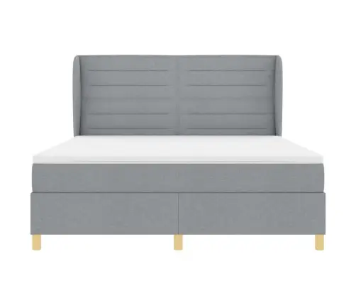 Voodi Vedrudega Ja Madratsiga Tumehall 90X190 Cm Kangas Kangas