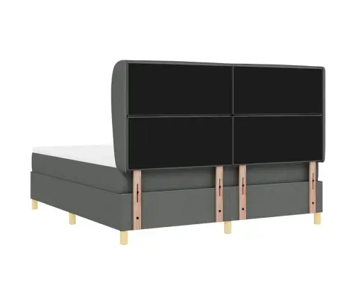 Voodi Vedrudega Ja Madratsiga Tumehall 90X190 Cm Kangas Kangas