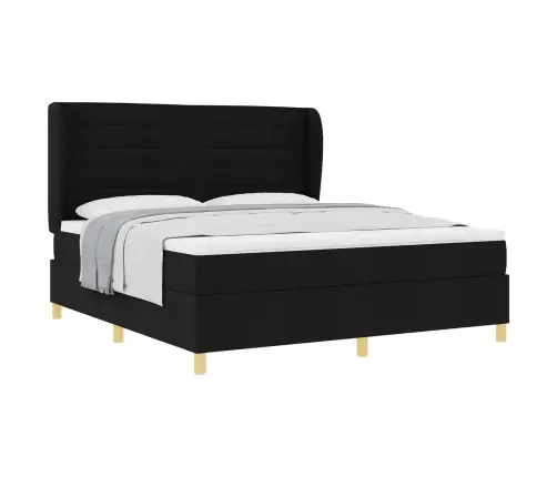Gulta Ar Matraci Tumši Pelēks 90X190 Cm Audums Ar Matraci Melna Vidaxl