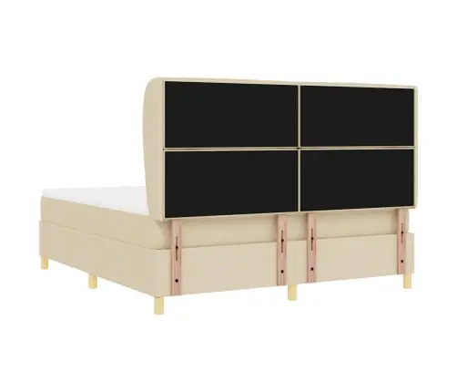 Voodi Vedrudega Ja Madratsiga Tumehall 90X190 Cm Kangas Cream