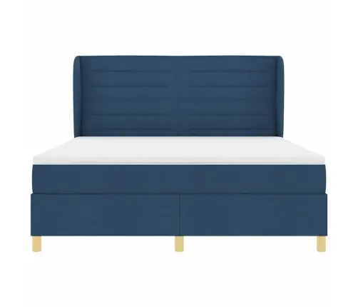 Gulta Ar Matraci Tumši Pelēks 90X190 Cm Audums Zila Audums Vidaxl