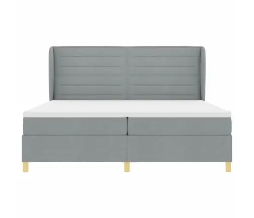 Voodi Vedrudega Ja Madratsiga Tumehall 90X190 Cm Kangas Kangas