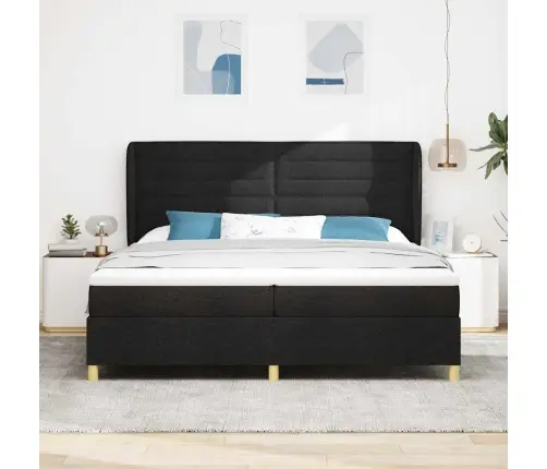 Gulta Ar Matraci Tumši Pelēks 90X190 Cm Audums Ar Matraci Melna Vidaxl