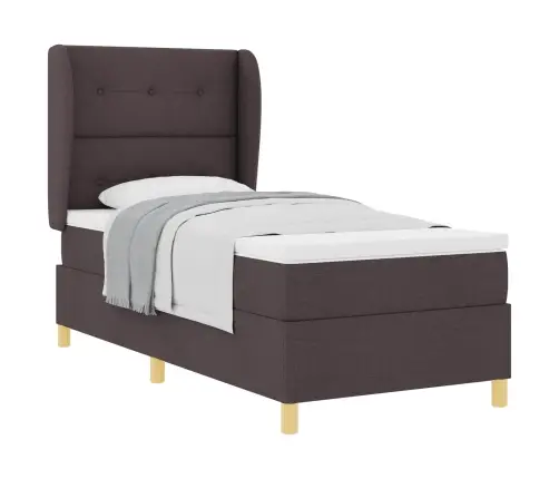 Voodi Vedrudega Ja Madratsiga Tumehall 90X190 Cm Kangas Kangas