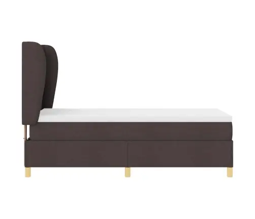 Voodi Vedrudega Ja Madratsiga Tumehall 90X190 Cm Kangas Kangas