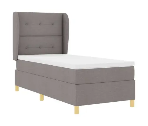 Voodi Vedrudega Ja Madratsiga Tumehall 90X190 Cm Kangas Kangas