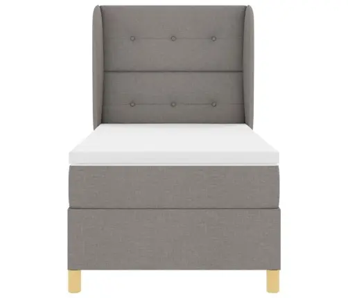 Voodi Vedrudega Ja Madratsiga Tumehall 90X190 Cm Kangas Kangas