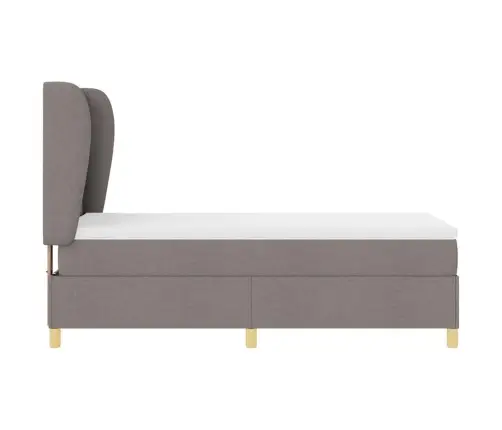 Voodi Vedrudega Ja Madratsiga Tumehall 90X190 Cm Kangas Kangas