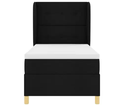 Voodi Vedrudega Ja Madratsiga Tumehall 90X190 Cm Kangas Must