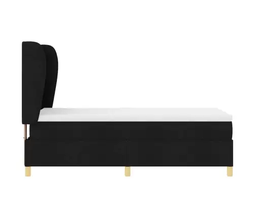 Voodi Vedrudega Ja Madratsiga Tumehall 90X190 Cm Kangas Must