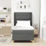 Kastveida Gulta Ar Matracis Tumši Pelēks 100X200 Cm Audums Vidaxl