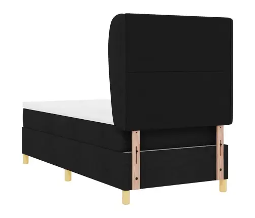 Voodi Vedrudega Ja Madratsiga Tumehall 90X190 Cm Kangas Must