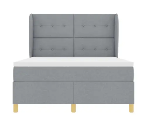 Voodi Vedrudega Ja Madratsiga Tumehall 90X190 Cm Kangas Kangas