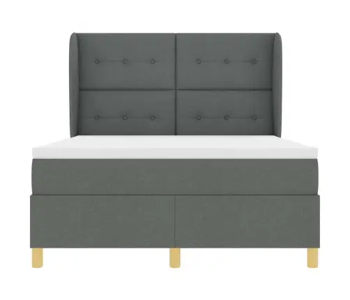 Lova Su Spyruokliniu Čiužiniu Tamsiai Pilkos Spalvos 90X190 Cm