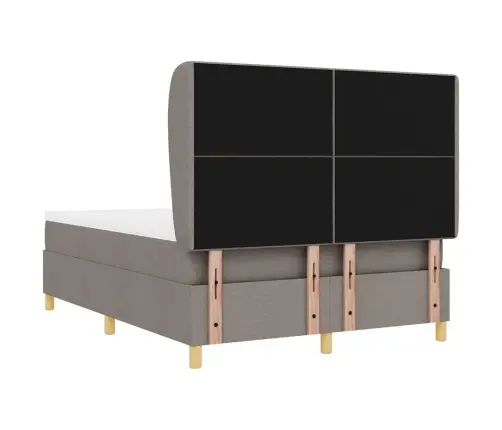 Gulta Ar Matraci Tumši Pelēks 90X190 Cm Audums Pelēkbrūna Vidaxl