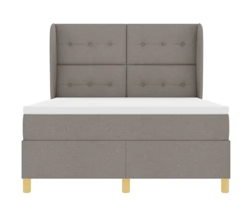 Gulta Ar Matraci Tumši Pelēks 90X190 Cm Audums Pelēkbrūna Vidaxl