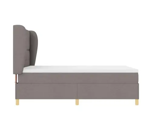 Gulta Ar Matraci Tumši Pelēks 90X190 Cm Audums Pelēkbrūna Vidaxl