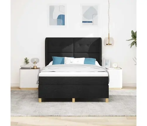 Gulta Ar Matraci Tumši Pelēks 90X190 Cm Audums Ar Matraci Melna Vidaxl