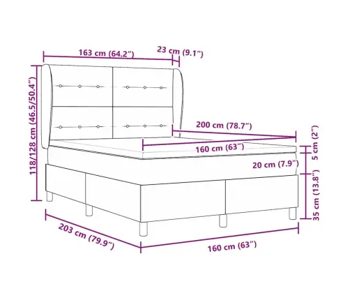 Gulta Ar Matraci Tumši Pelēks 90X190 Cm Audums Ar Matraci Melna Vidaxl