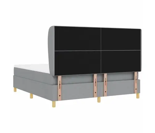 Voodi Vedrudega Ja Madratsiga Tumehall 90X190 Cm Kangas Kangas