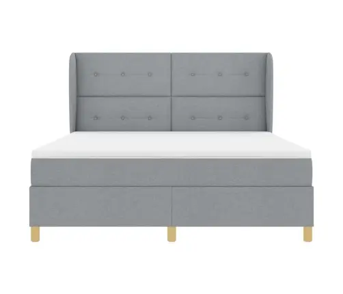 Voodi Vedrudega Ja Madratsiga Tumehall 90X190 Cm Kangas Kangas