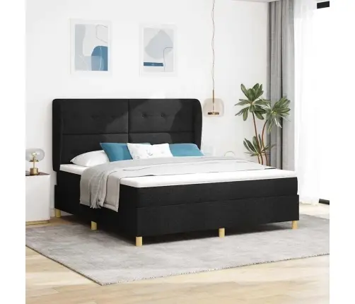 Gulta Ar Matraci Tumši Pelēks 90X190 Cm Audums Ar Matraci Melna Vidaxl