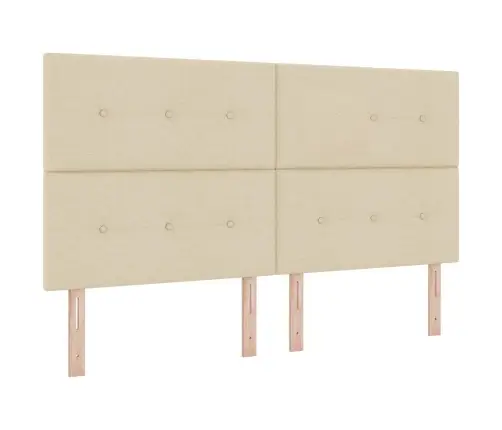 Gulta Ar Matraci Tumši Pelēks 90X190 Cm Audums Krēmkrāsa Vidaxl